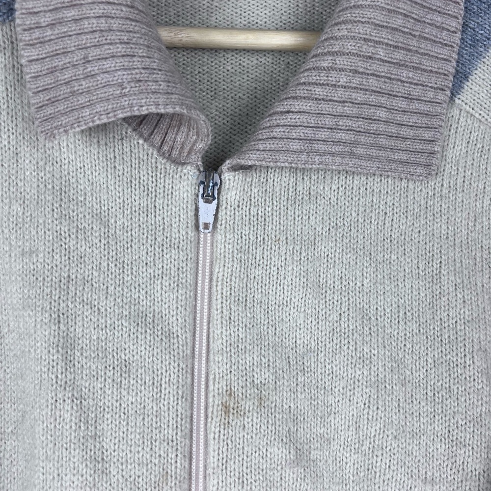 Women’s Drummond Sweater WoolMist‎ 70% Shetland Wool Zip Cardigan Vintage S - Picture 3 of 6